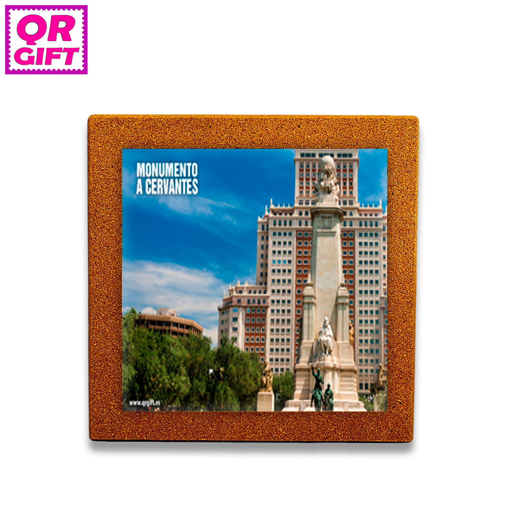 Baldosa - Monumento a Cervantes de Madrid