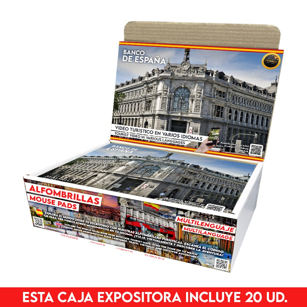 Caja Expositora Alfombrillas Banco de España